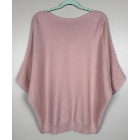 Quince Lightweight Cotton Cashmere Link-Stitch Dolman Sweater Sugar Stone XL NWT - Picture 10 of 13